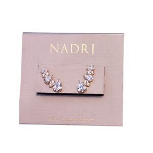 Nadri Cubic Zirconia Gold-tone Earrings, NWT